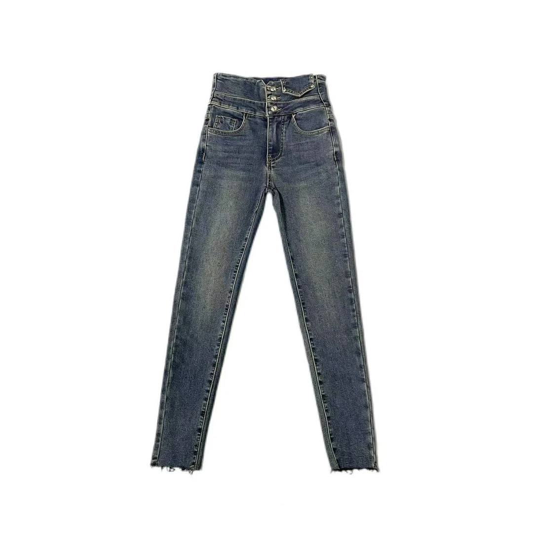 MR WOMAN 秋冬显瘦三粒扣牛仔裤 24C0943 ！！