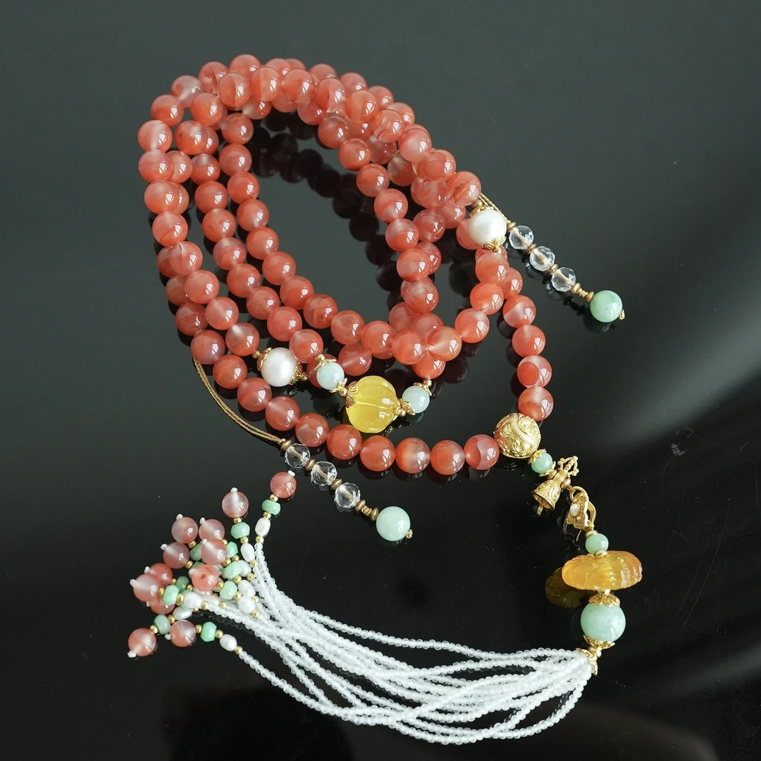 925银银制品 凌霄·天然圆珠项链SY手工气质百搭百搭百搭