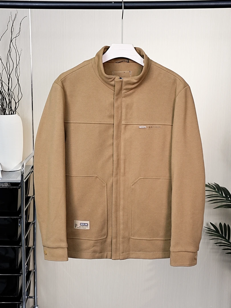 MT4W169A【含绵羊毛】字母刺绣保暖弹力外套男冬季