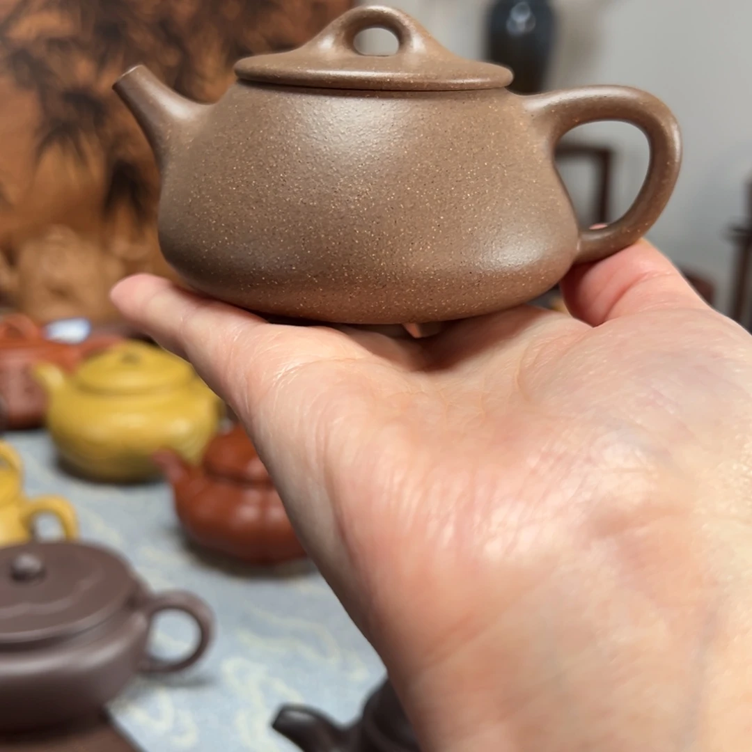 茶壶紫砂平盖石瓢
