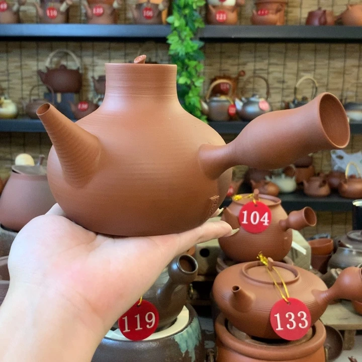 凤竹园老朱泥全手工小钱袋砂銚壶500毫升左右