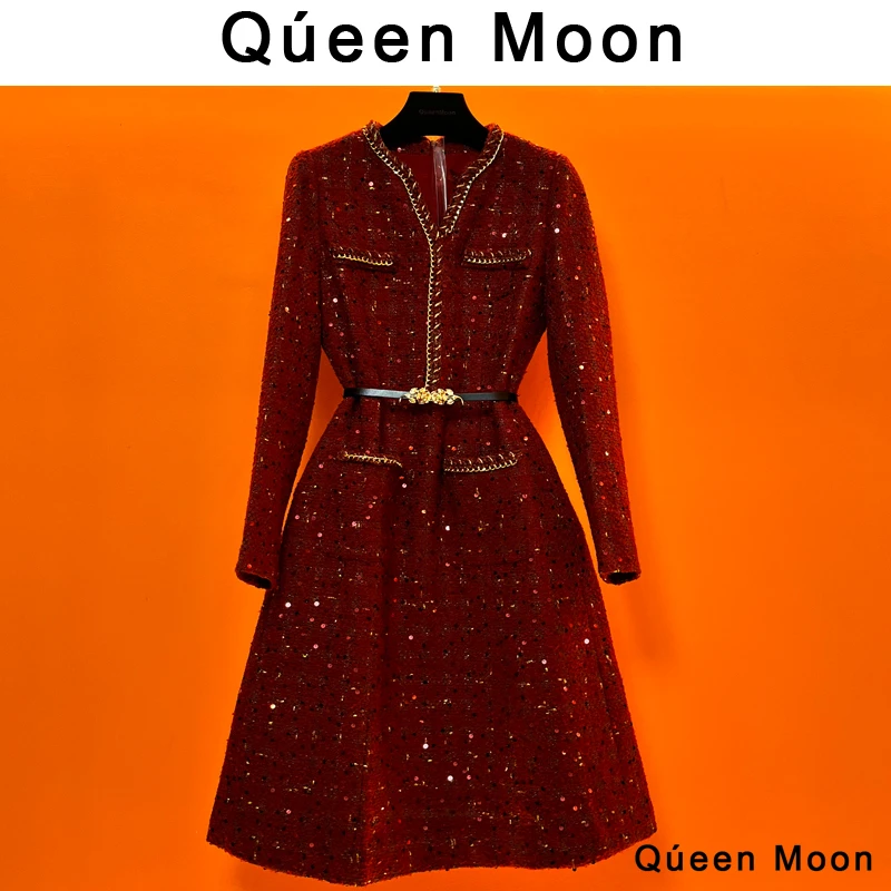 编码A51【QúeenMoon】经典轻奢百搭小香风连衣裙外套女 (定制女装)