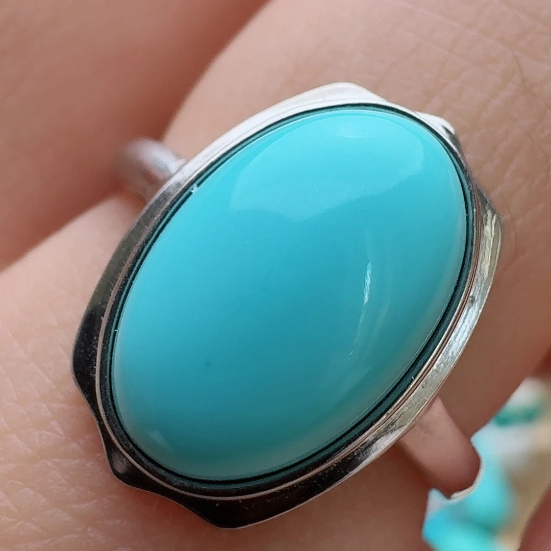 绿松石珠宝奇石银S925镶嵌