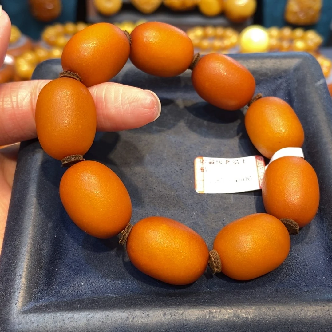 琥珀未镶嵌手链蜜蜡