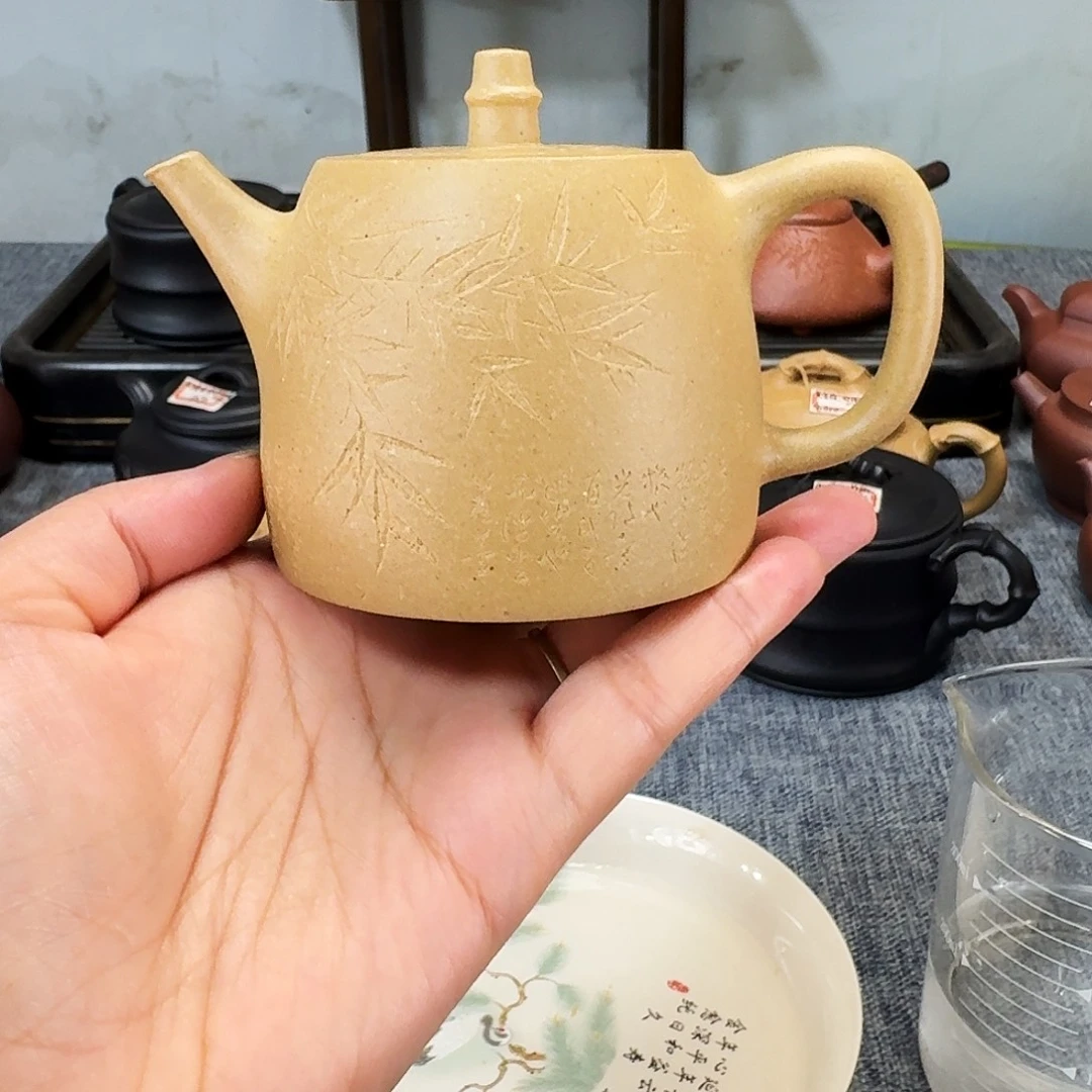 茶壶紫砂半手工紫砂壶汉绎