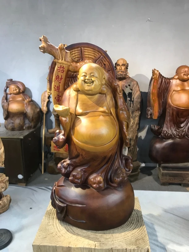 木根雕工艺品【招财进宝-香樟木】整木整雕 纯手工