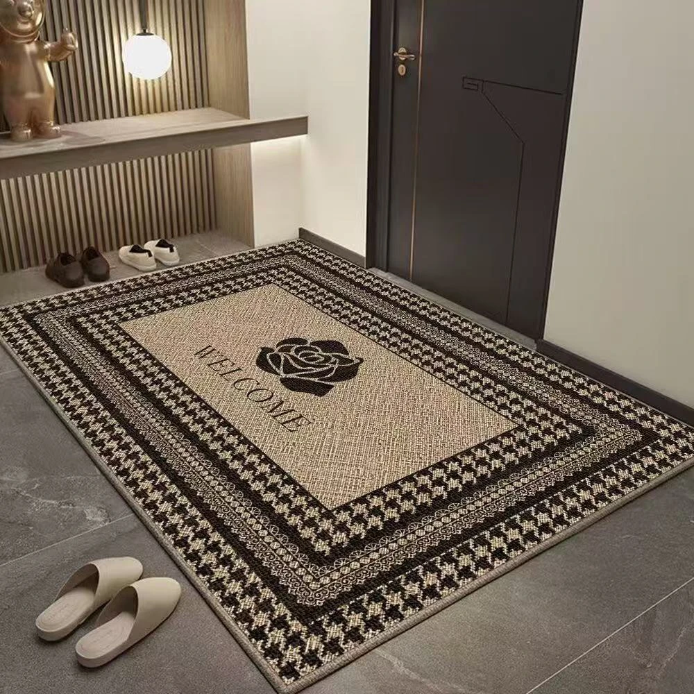 防滑可擦免洗吸水皮革入户地垫，玄关地垫，大门口地垫，入户门地毯