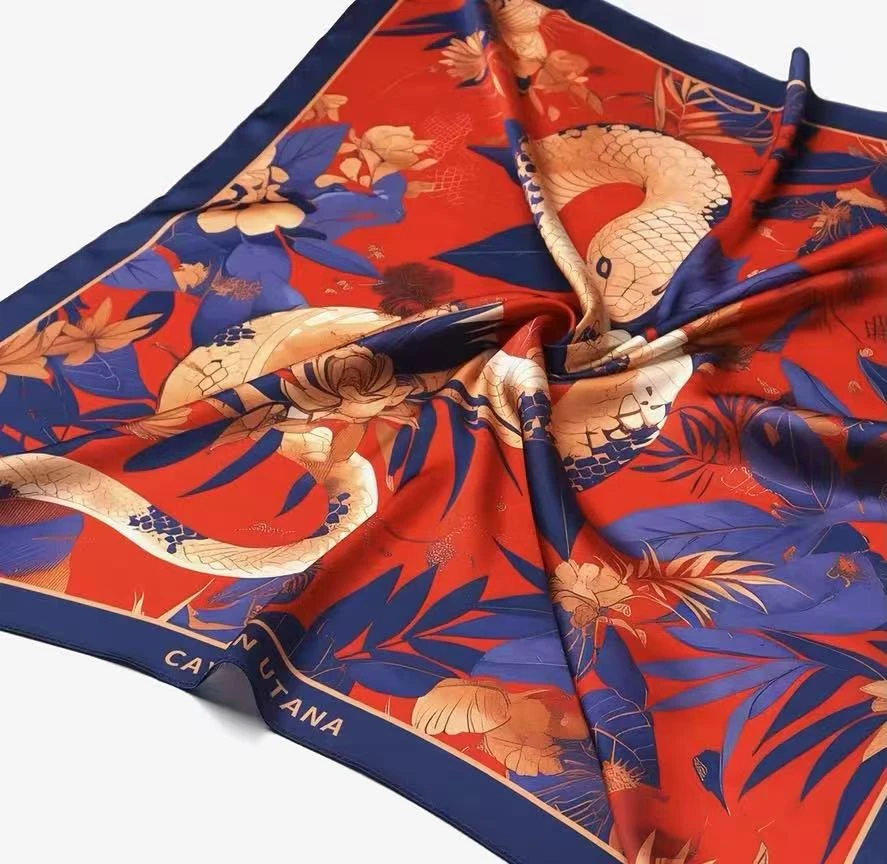 【SZ-LS】ChicChic高定轻奢 蛇图案大回环 丝巾