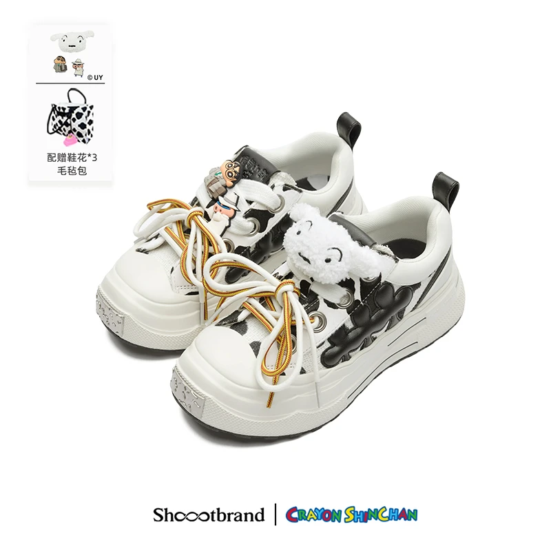 【蜡笔小新联名款】重奏帆布鞋厚底增高透气软底低帮春夏SHOOTBRAND