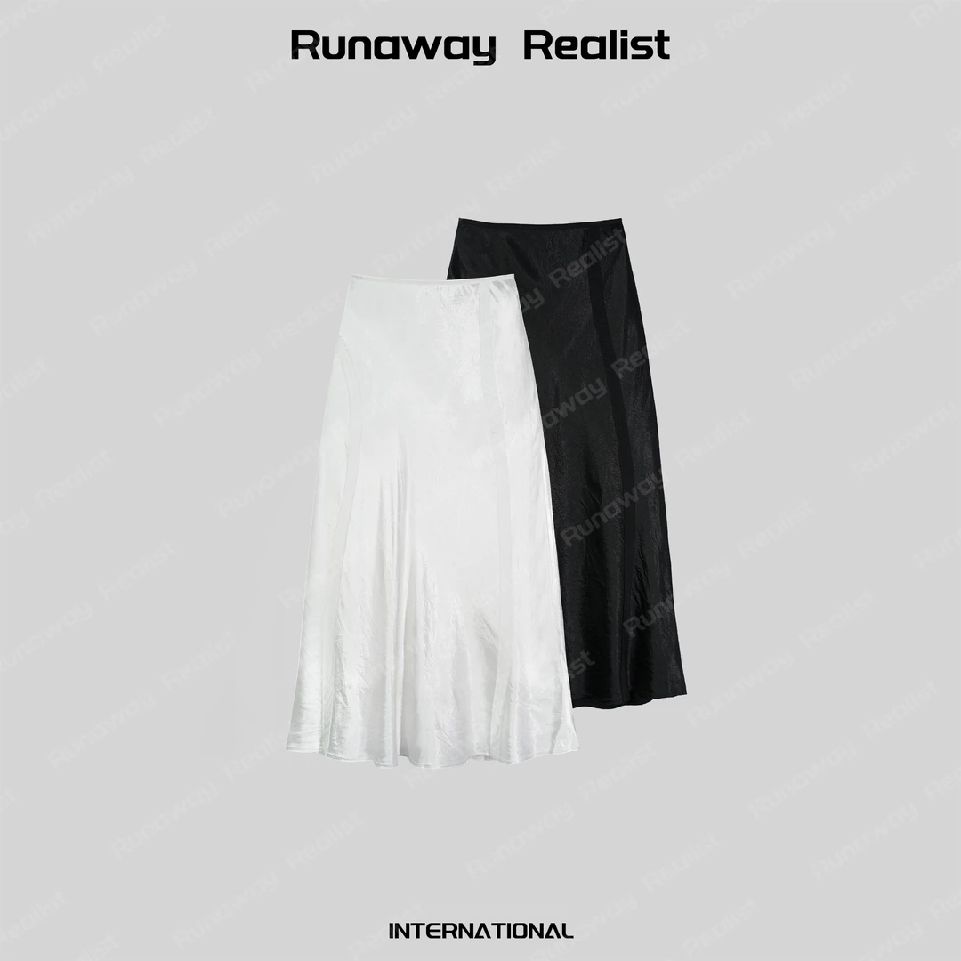 【RUNAWAY REALIST】100醋酸肌理感半裙 Q233