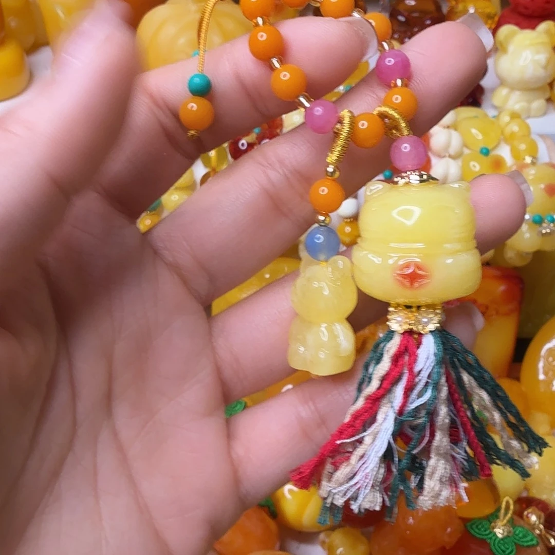 非金属招财猫包包挂