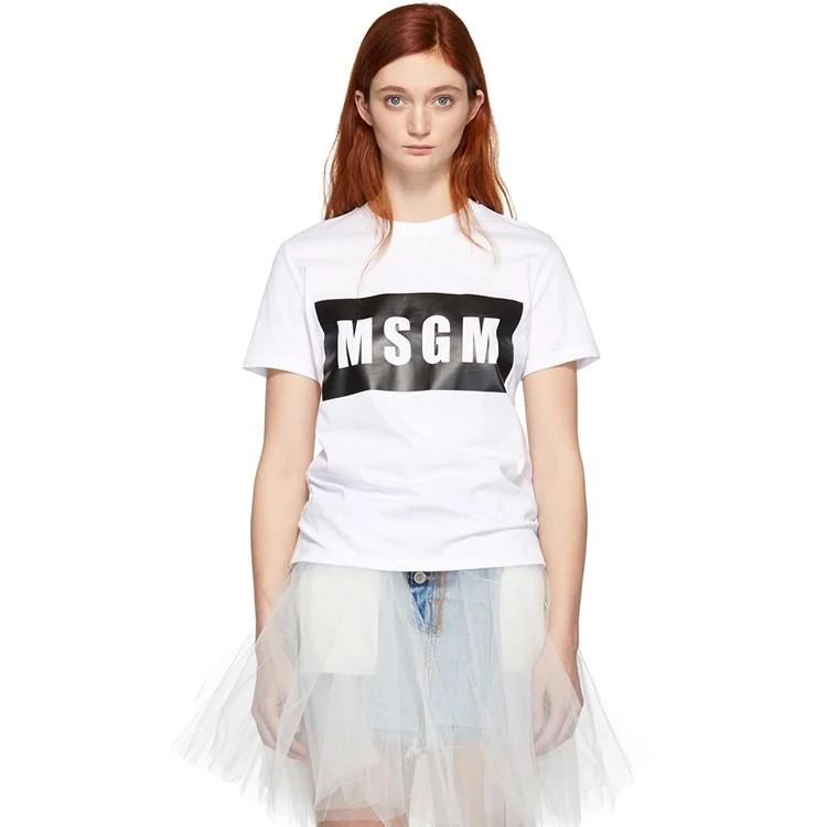 MSGM 女士 棉质logo印花短袖T恤衫 2641MDM95-195298