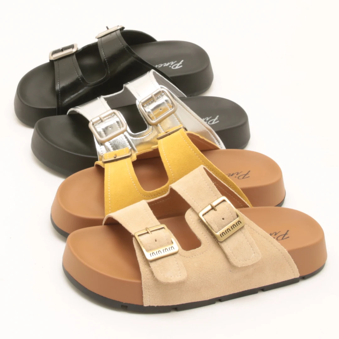 6358厚底勃肯拖鞋女夏季外穿春夏新款配裙子休闲沙滩一字凉拖鞋