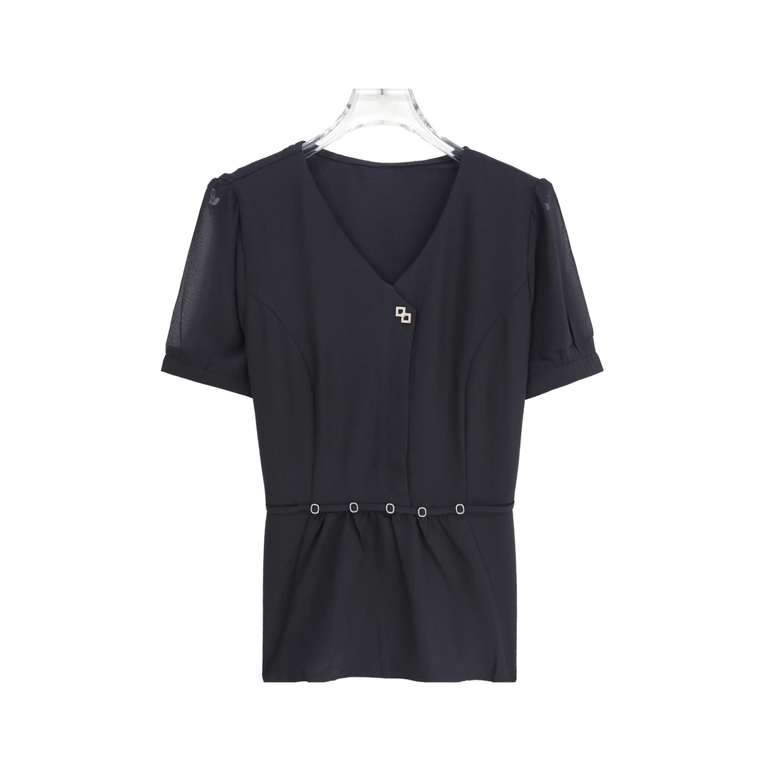 S586-1简约轻奢休闲上衣短袖T恤