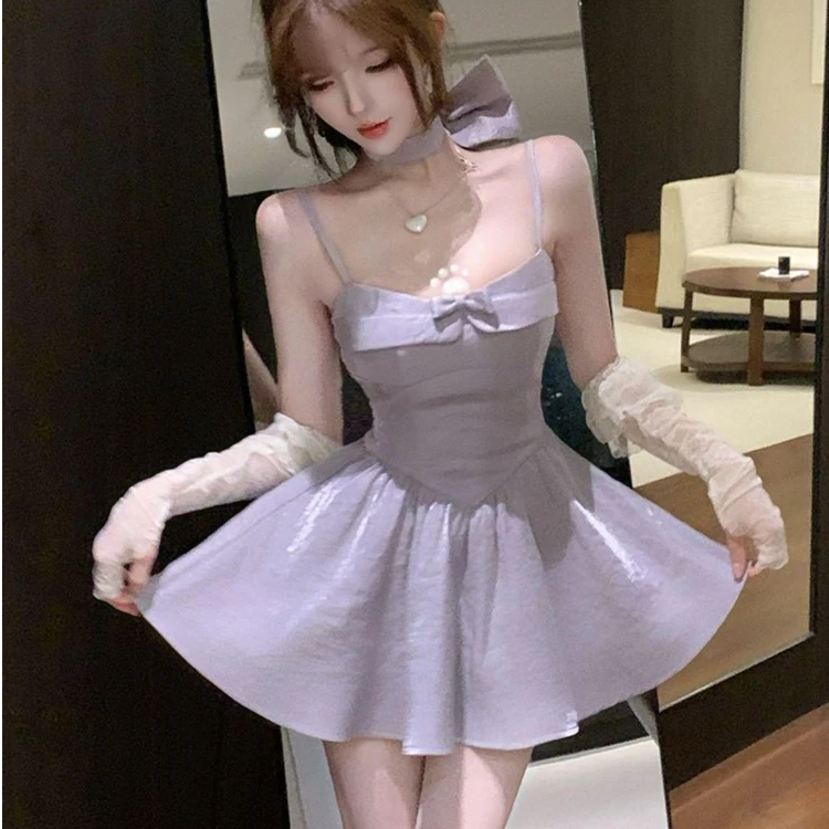 梦中情猫 夏季纯欲风收腰显瘦设计感连衣裙吊带小个子2025年新款