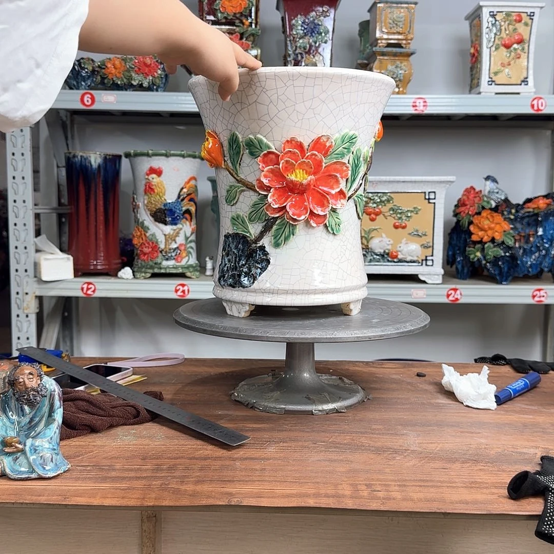 微微瑕石湾盆内口25深27