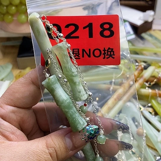 蛇纹石玉发簪未镶嵌O*O