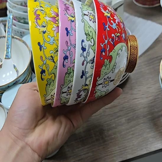 瓷片微瑕珐琅彩5寸4个66666