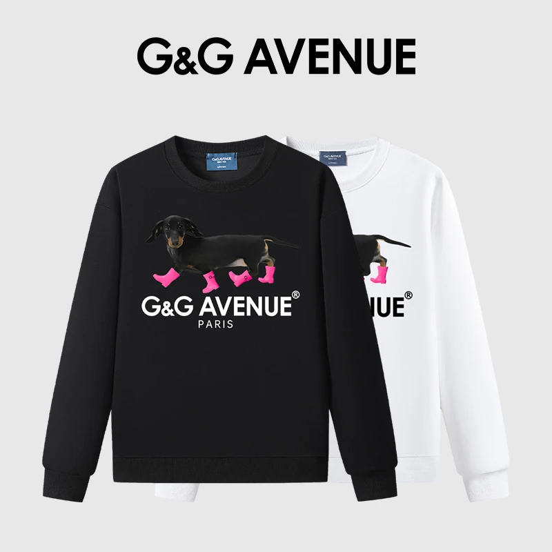 法国G&G AVENUE轻奢潮牌秋季休闲圆领卫衣男女同款-GW2523051