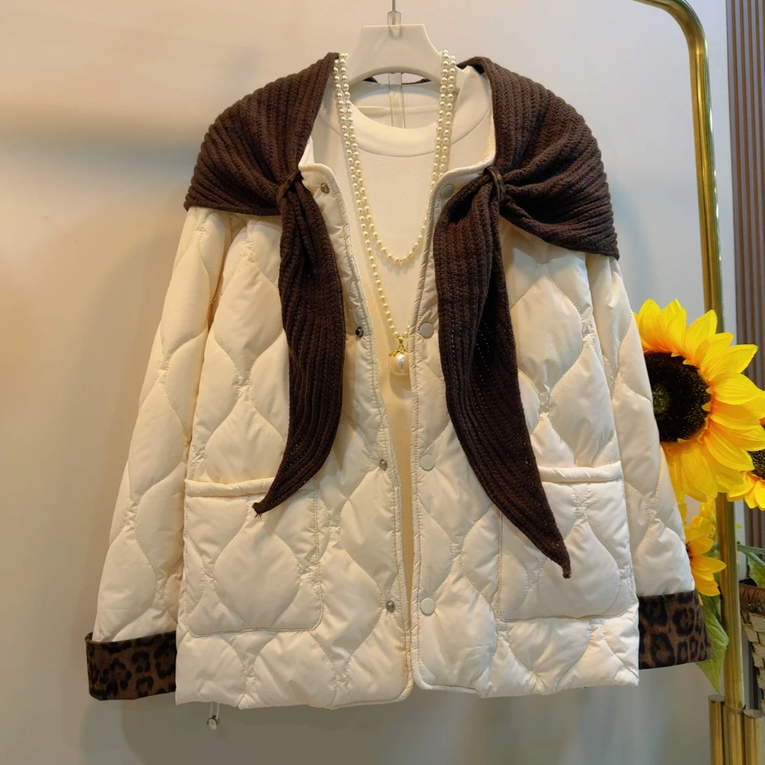 DN秋冬新款夹棉披肩针织领外套女（领子可拆卸）