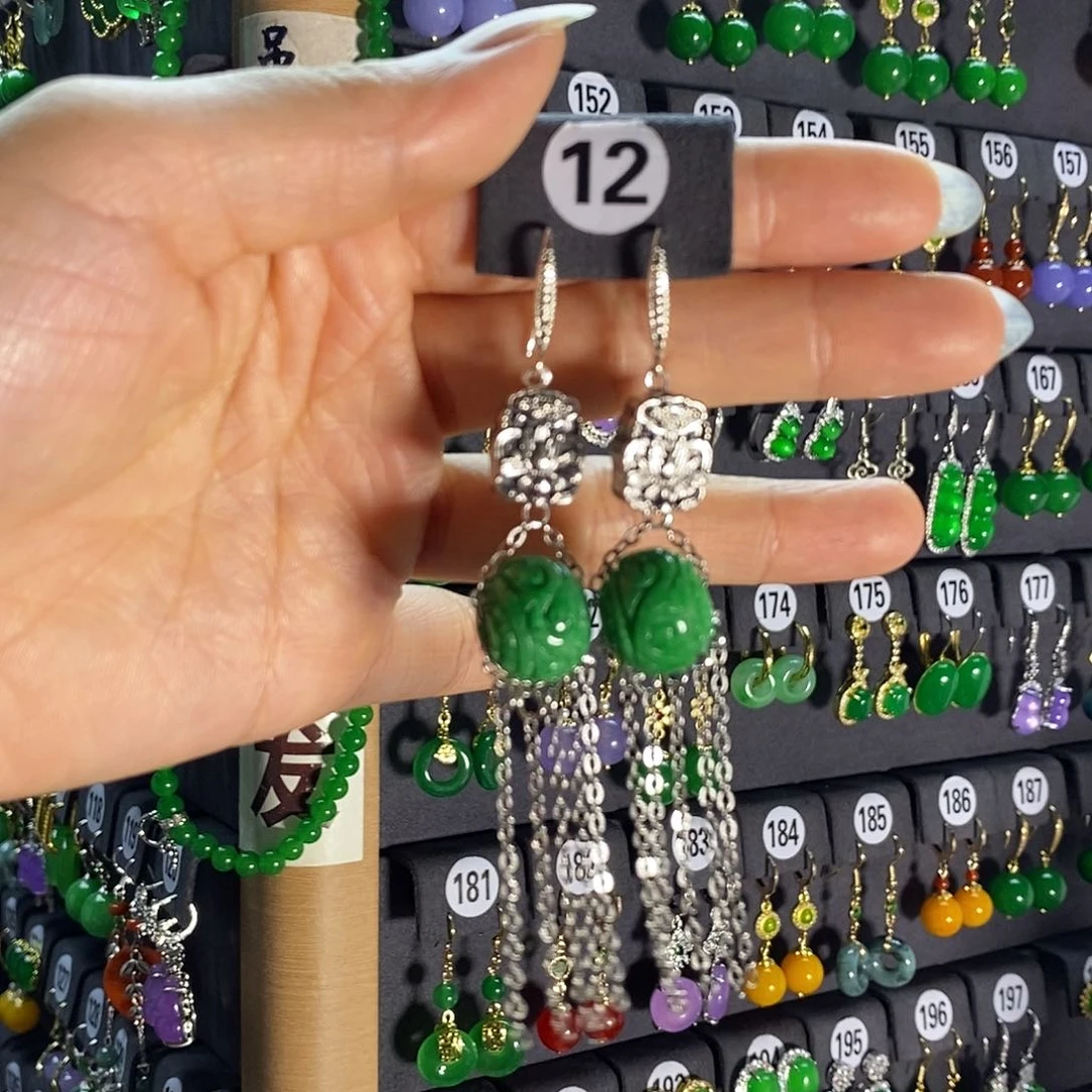 蜜蜡未镶嵌耳饰12