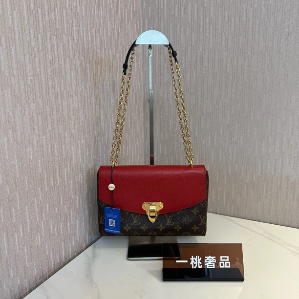 95新 LV 一桃/98新/lv 拼色传奇信封斜挎