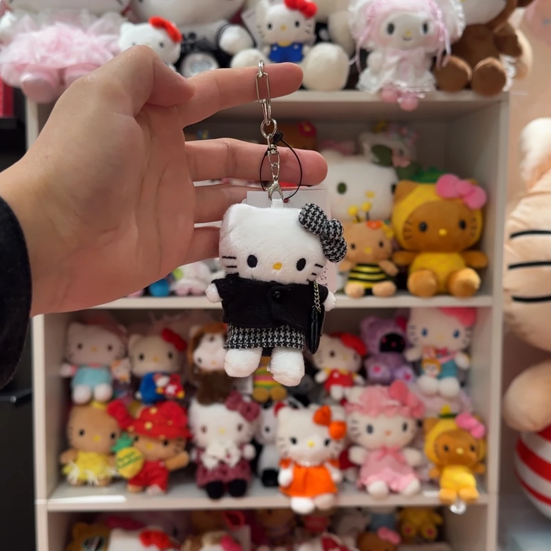 毛绒me黑白千鸟格挂件