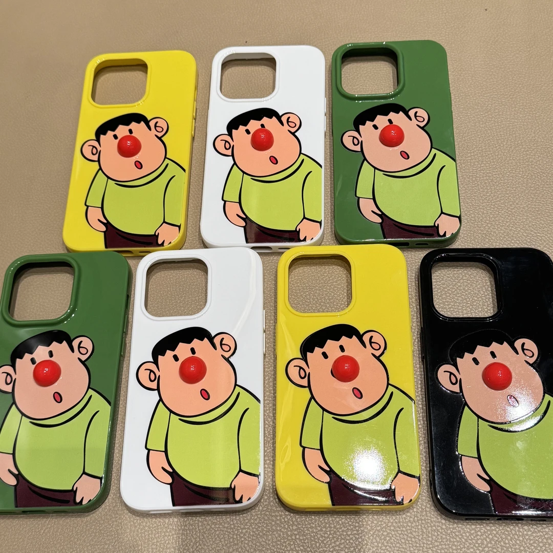 立体红鼻绿衣胖虎适用iPhone16/15苹果14果冻手机壳13/12防摔保护