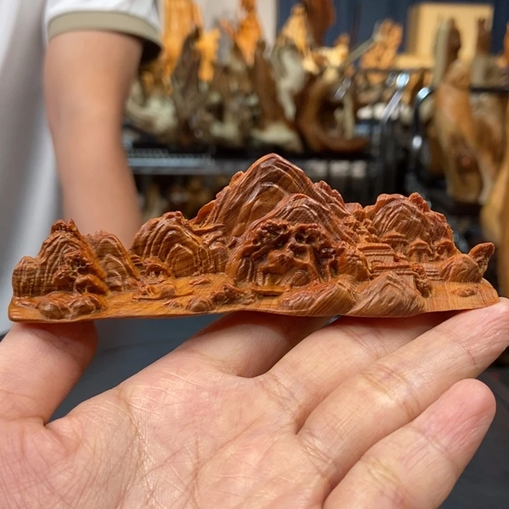 柏木（崖柏）手把件山水