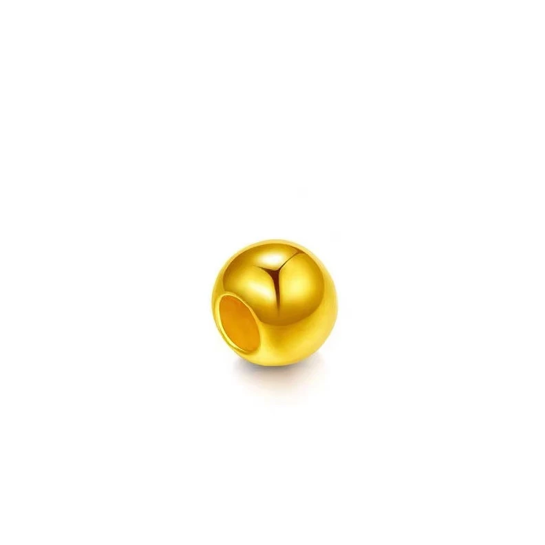 阿泽哥「卡3mm金珠」足金999投资金 #01623（十颗包邮赠合金链）