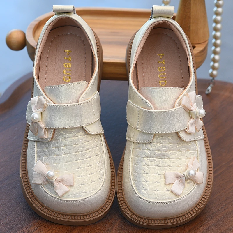 女童皮鞋儿童公主鞋2025秋季新款小女孩蝴蝶结单鞋秋季童鞋小皮鞋