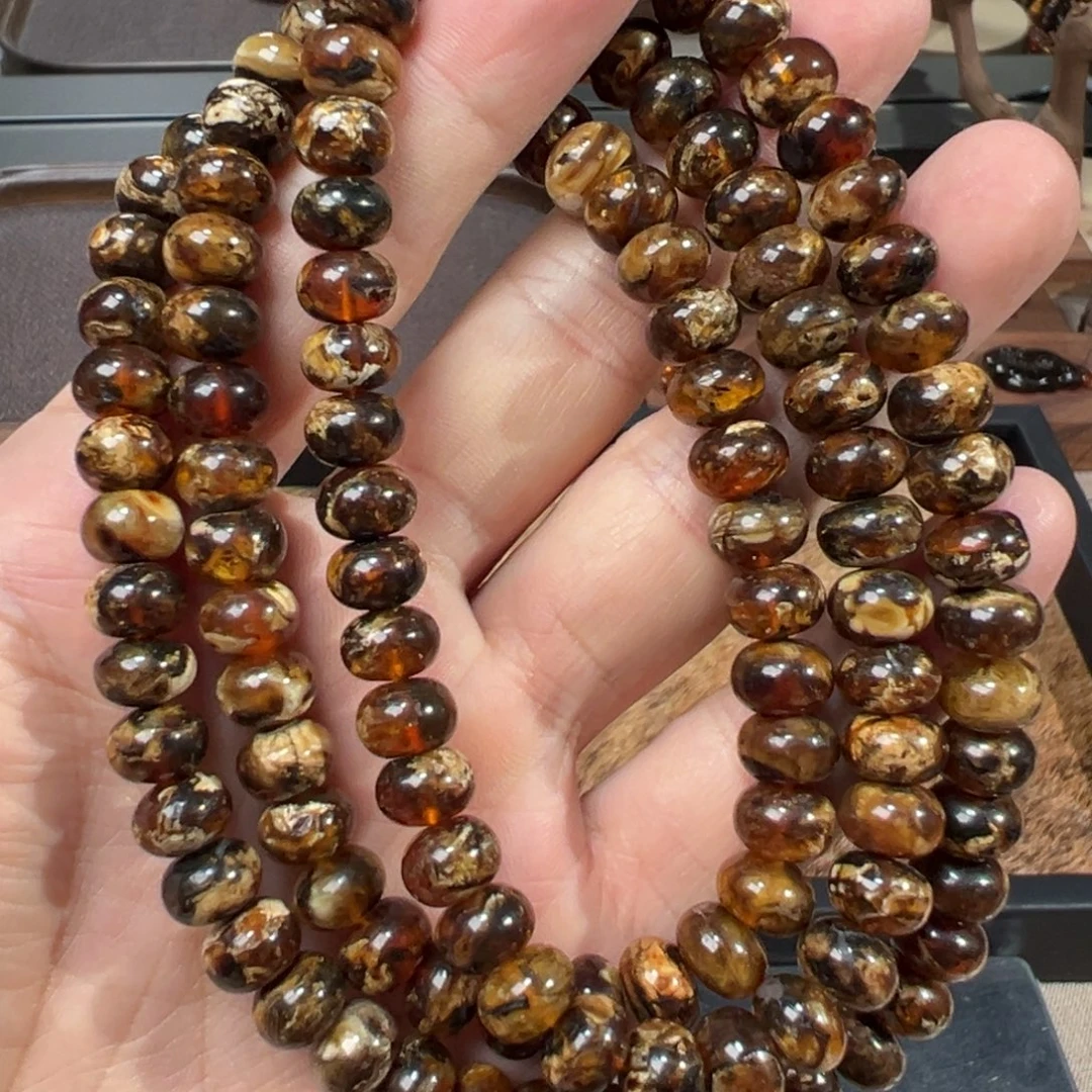 琥珀未镶嵌裸石抚顺琥珀9m