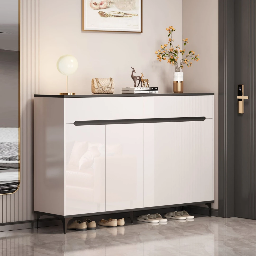 入户轻奢鞋柜家用新款玄关一体柜客厅多功能储物柜靠墙简易鞋架