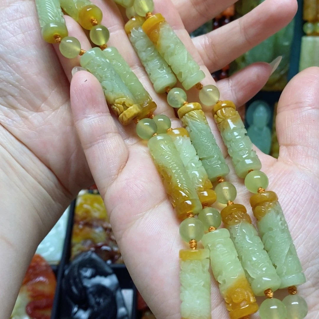 未镶嵌蛇纹石玉手链持**恒