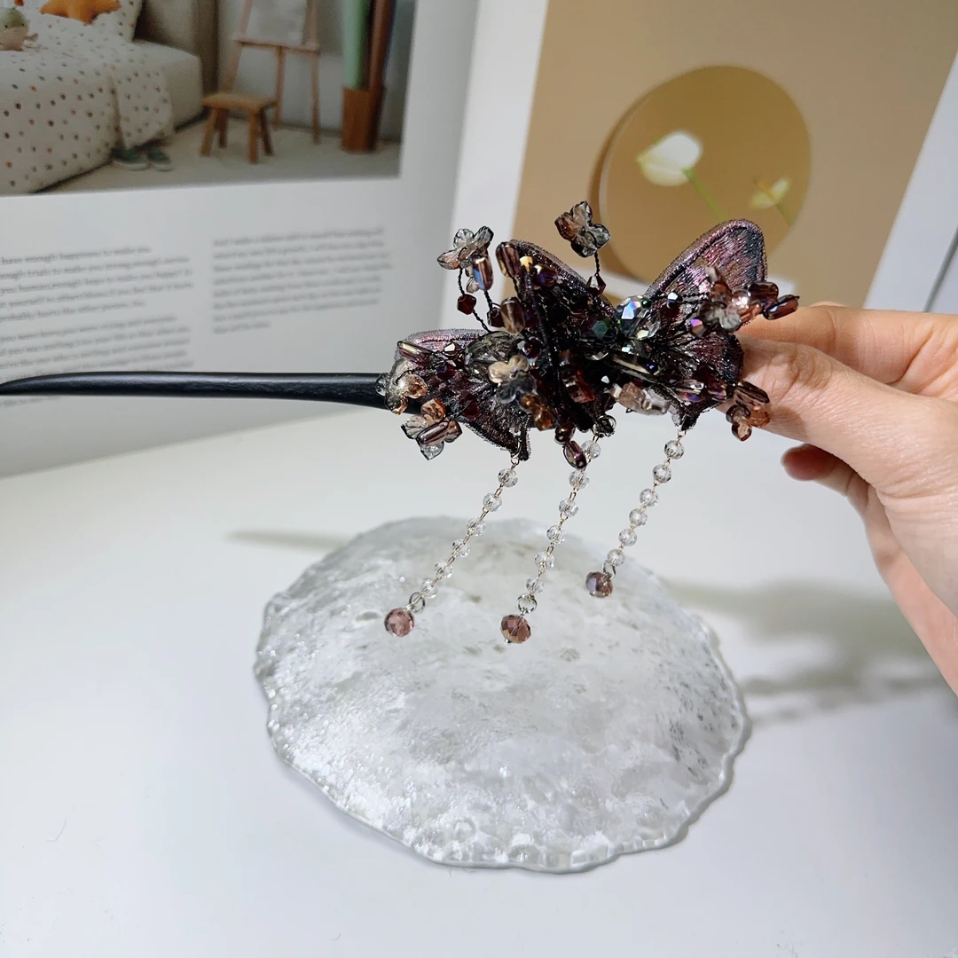 B6037编号紫莹轻奢发饰《发簪》