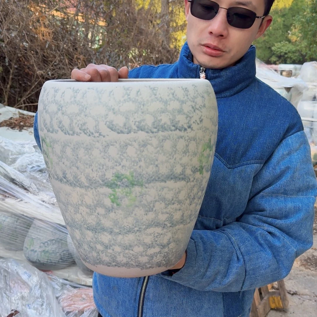 紫砂摆件口25高31（一个姹寂窝白色