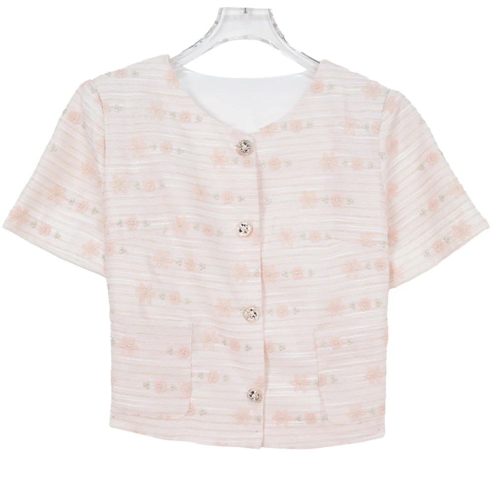 小众气质针织开衫上衣刺绣半身裙两件套Z140