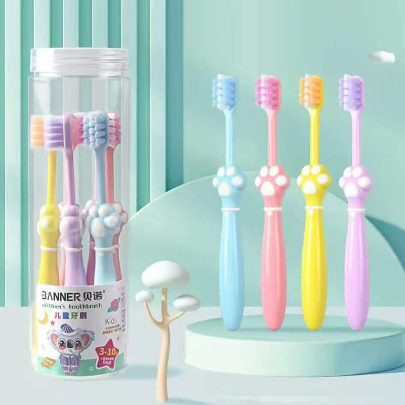 【红总供应链】儿童软毛牙刷3 - 12岁，1桶6支