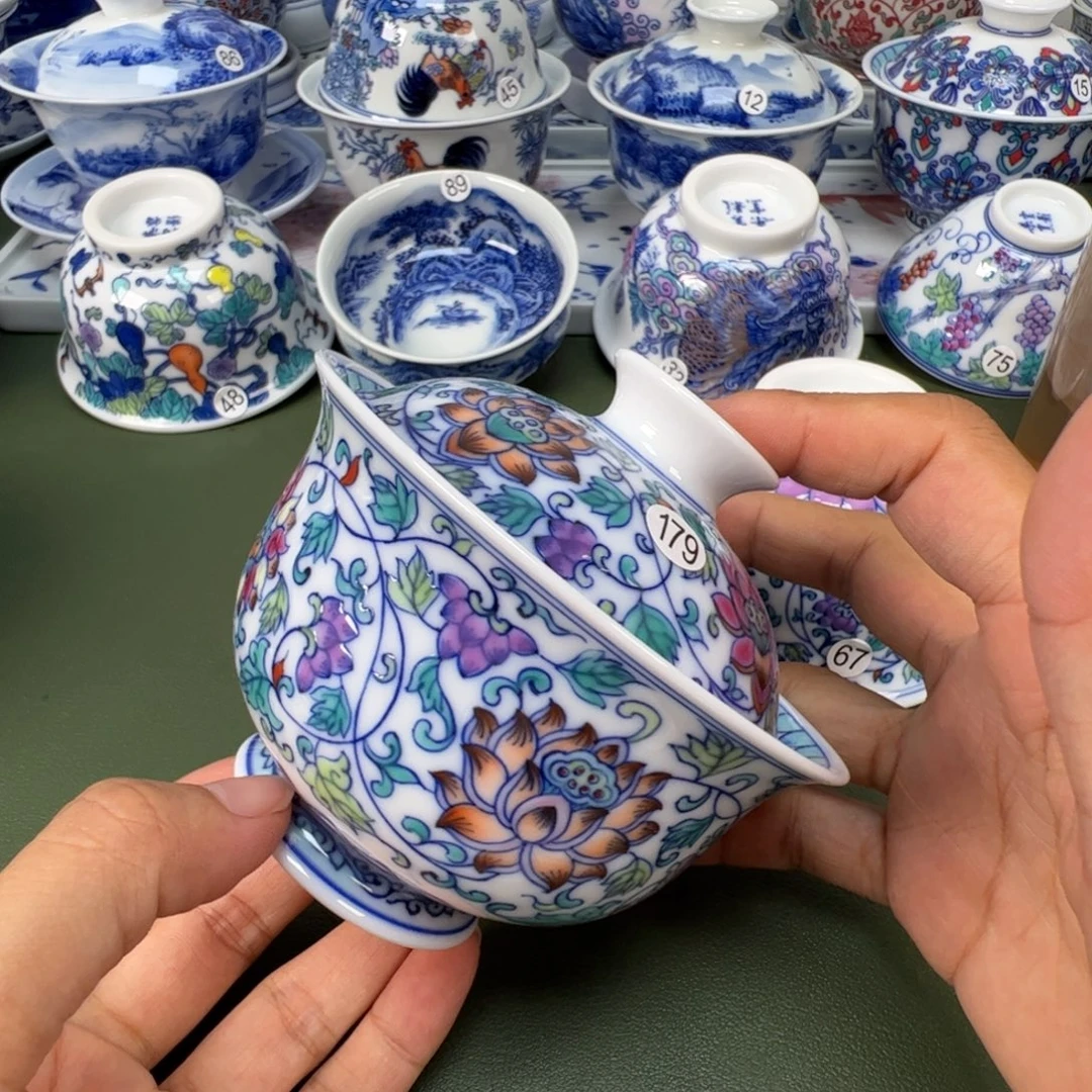 景德镇纯手工纯手绘茶具木木179