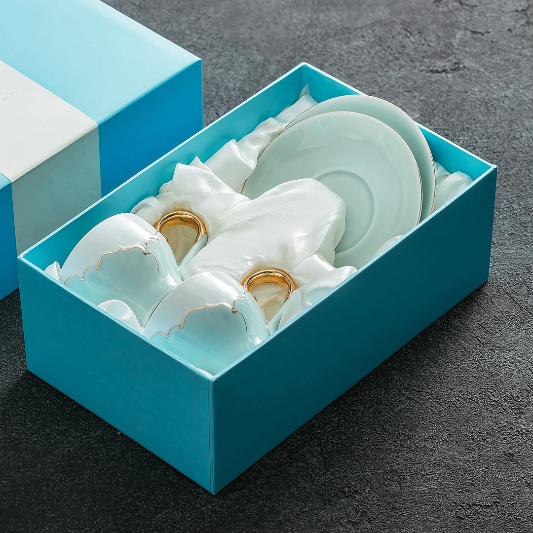 精致简约高档咖啡杯碟套装伴手礼送朋友长辈生日礼物陶瓷杯子礼盒