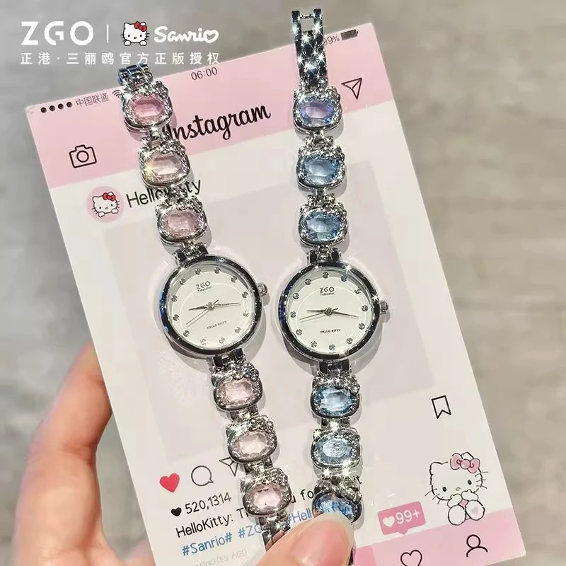 三丽鸥HelloKitty手链表女凯蒂猫小众轻奢七夕圣诞送女友生日礼物