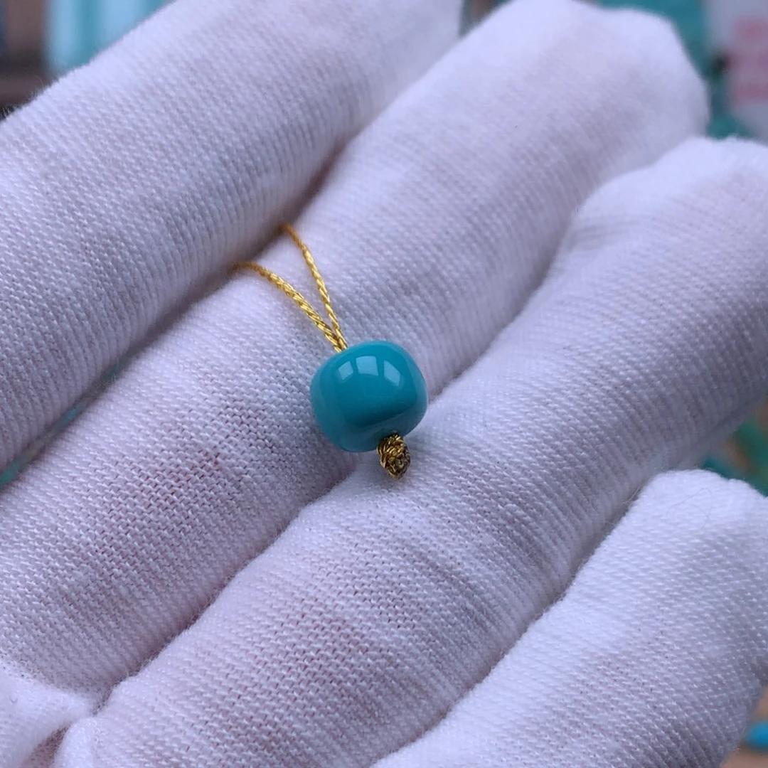 王***生绿松石未镶嵌珠宝奇石8.1mm