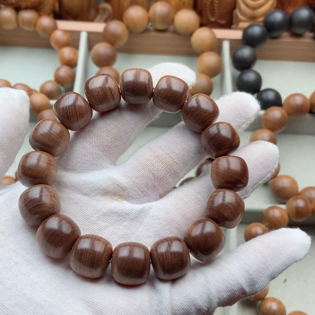 檀香木手串/手链小*可13.14老山檀黑肉沉奶香手串