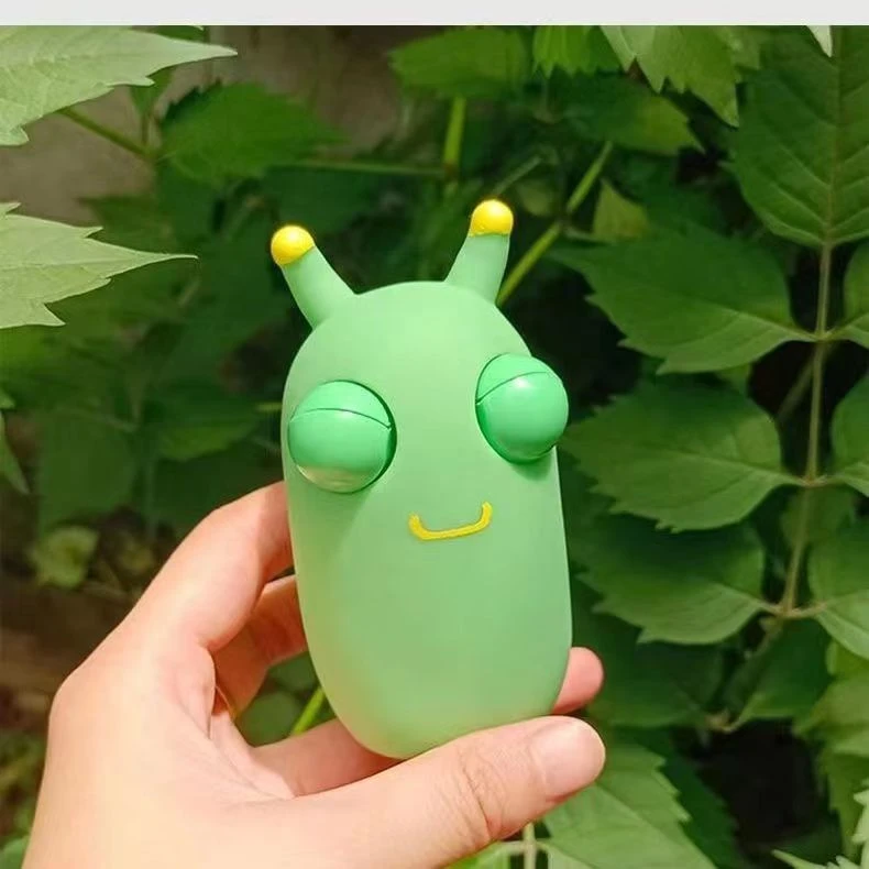 爆眼小虫子解压玩具发泄瞪眼搞怪菜虫创意可爱减压解压神器E924