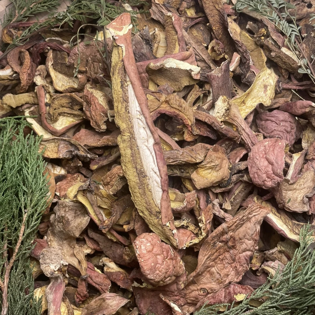 【见手青年终专享】云南纯野生自然晾红葱牛肝菌菌干200g/400g