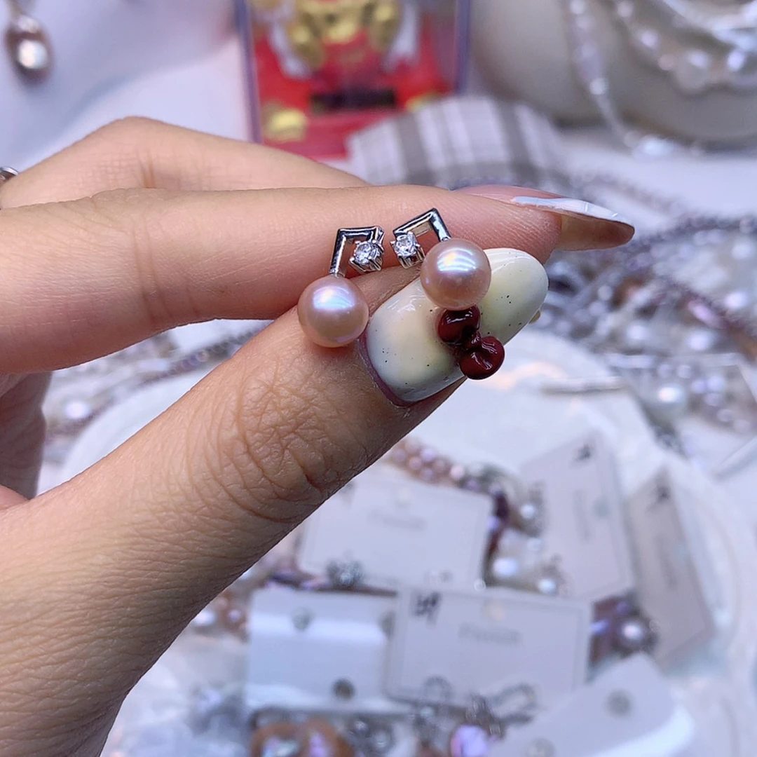 【闪购商品】淡水珍珠耳饰银S925镶嵌