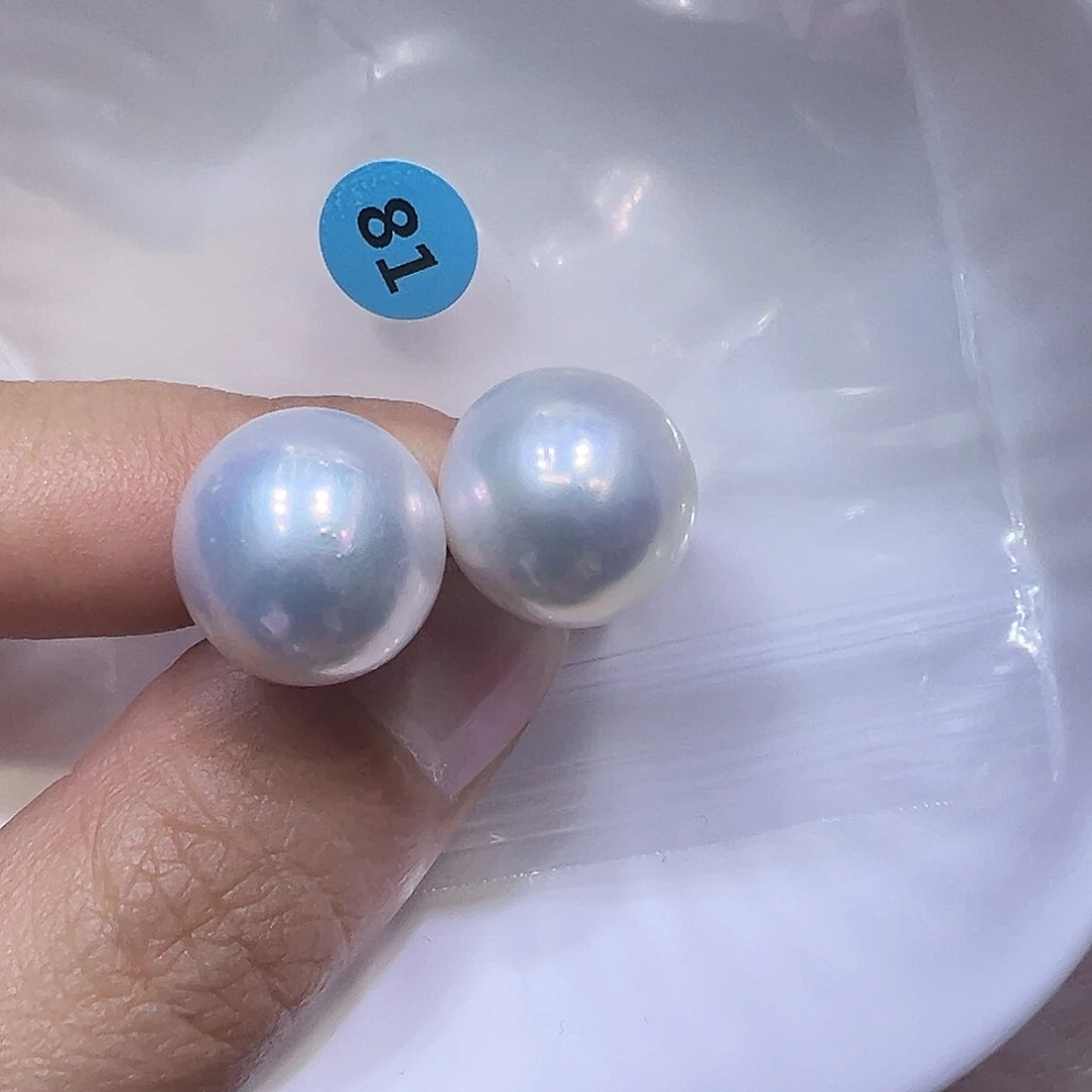 银S925镶嵌耳饰淡水珍珠