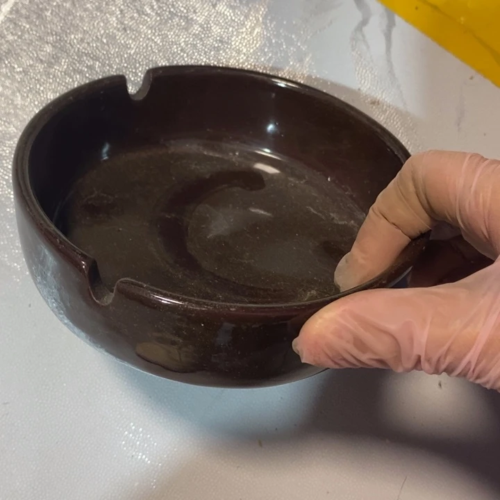 瓷片五厂窑变烟灰缸微瑕疵