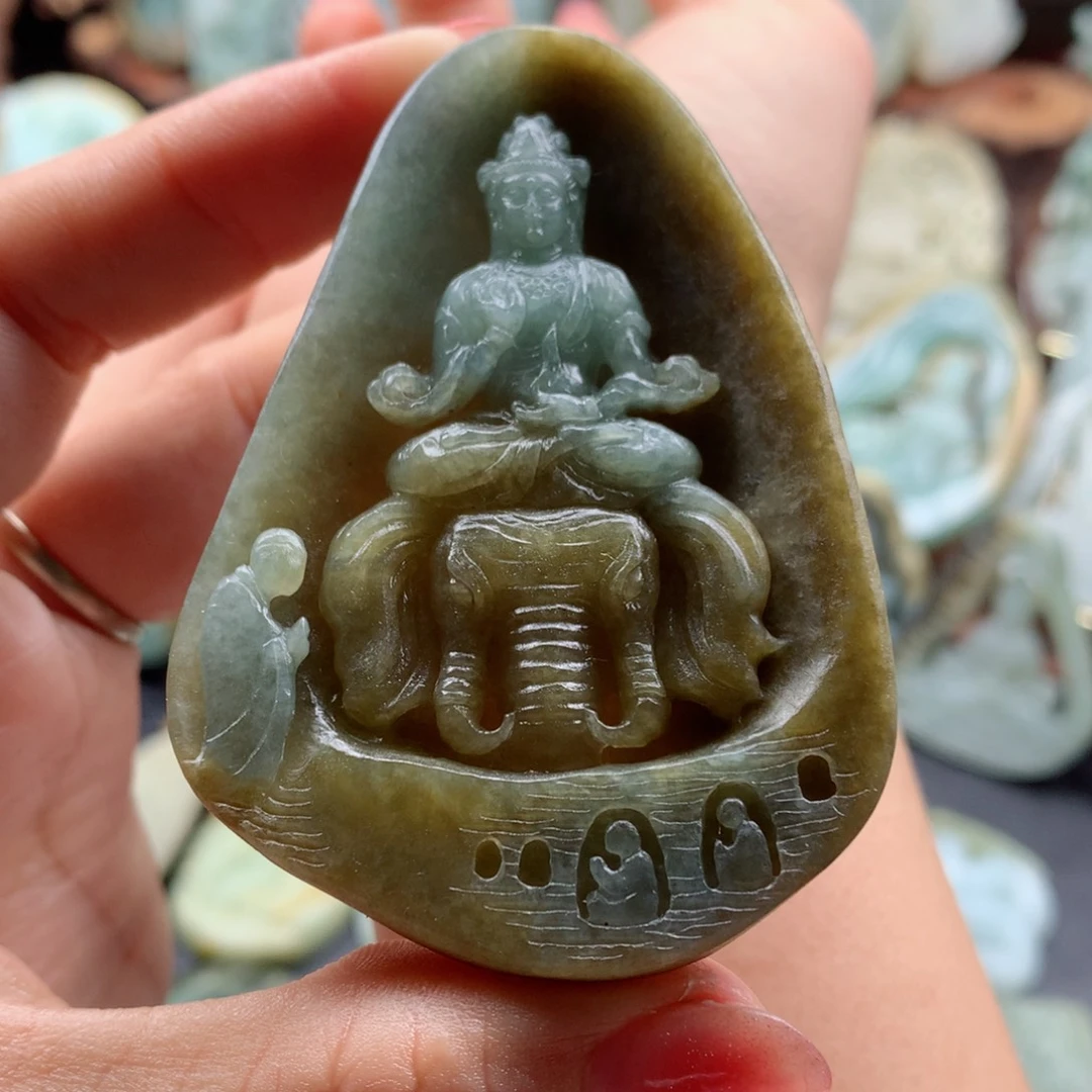 定制翡翠未镶嵌寿*曌翡翠