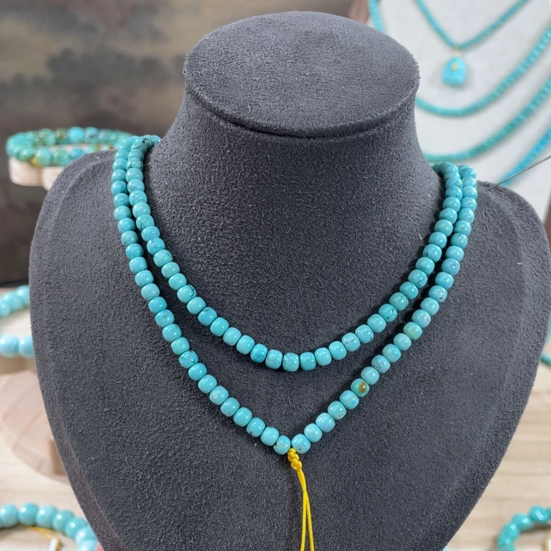 绿松石未镶嵌套链4.4精品老型108